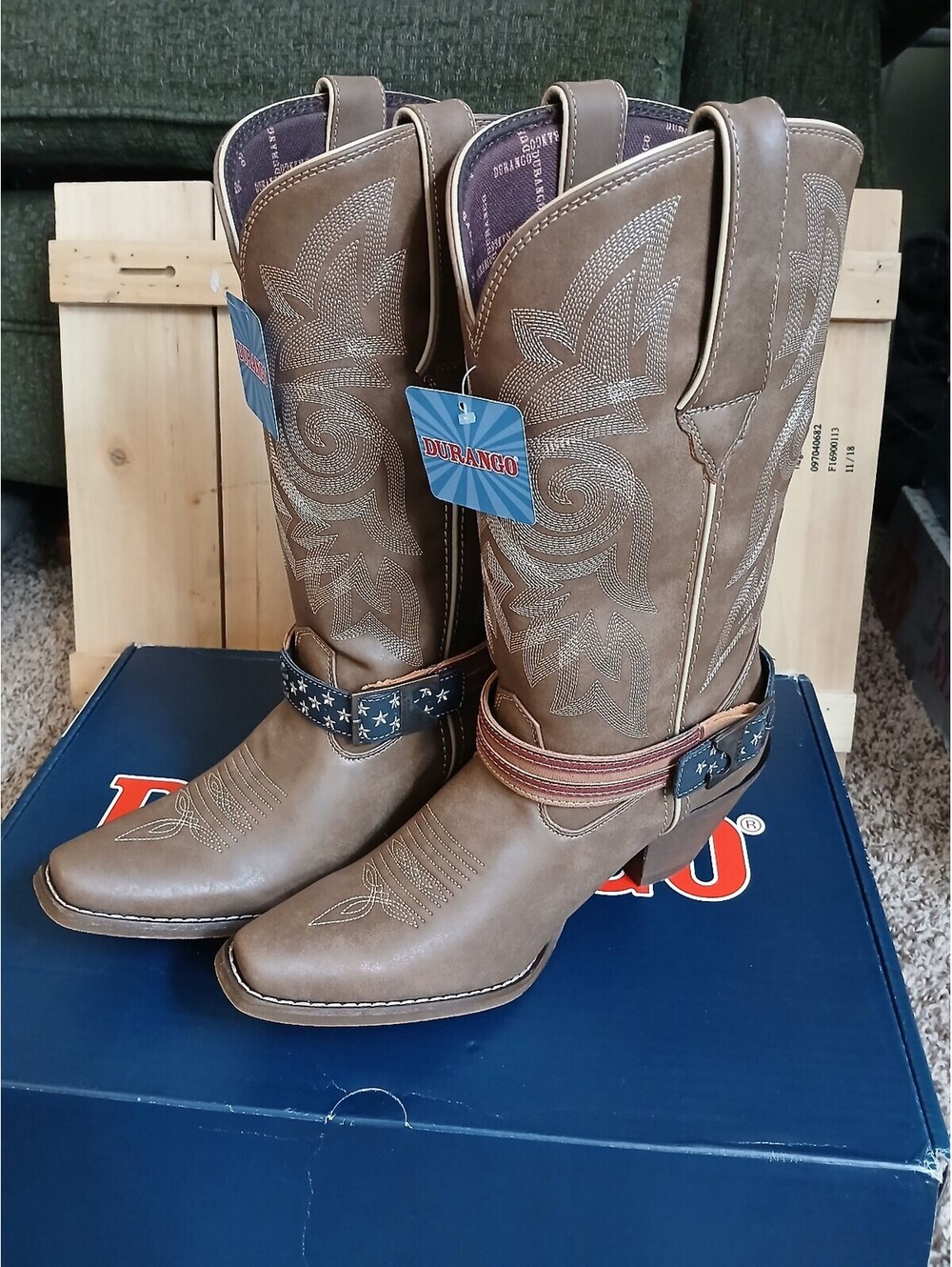Durango Women's Crush Western Cowboy Boots Size 9M Brown